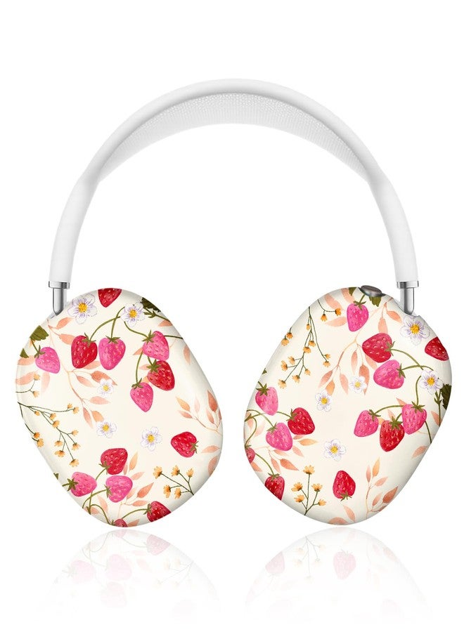 أغطية حماية Joyleop لسماعات AirPods Max - أغطية متينة وصلبة لسماعات AirPods Max، حافظة سماعات رأس أنيقة بتصميم فريد، إكسسوارات أساسية رائعة لسماعات الرأس، بنقشة زهور وتوت. - Image 1