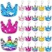 CiciBear 25 Pack Crown Sequin Keychains for Gold Themed Party Favors Kids and Adults Birthday Gift Baby Shower Crown Princess Prince King Queen Party 5 Colors Small - Image 2
