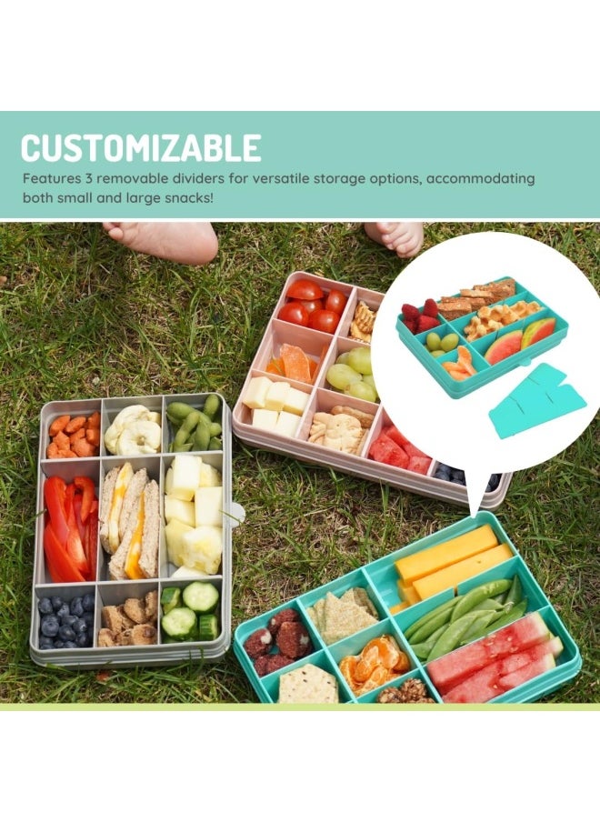melii - Snackle Box - 12 Compartment Snack Container with Removable Dividers for Customizable Storage - Ideal for On the Go Snacking, BPA Free, Easy to Open and Clean - Image 1