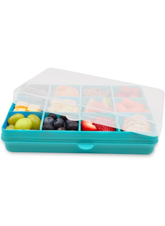 melii - Snackle Box - 12 Compartment Snack Container with Removable Dividers for Customizable Storage - Ideal for On the Go Snacking, BPA Free, Easy to Open and Clean - Image 1