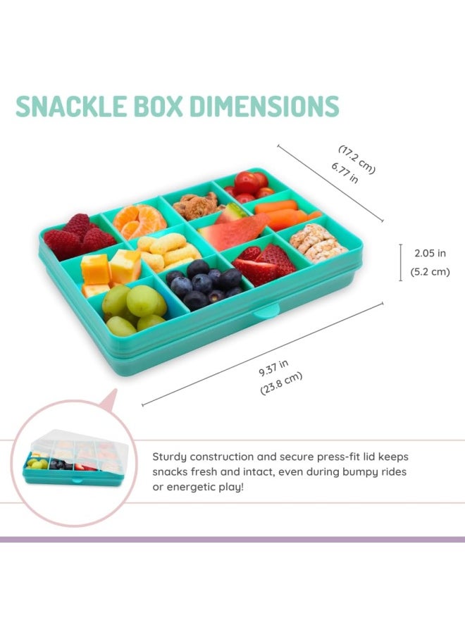 melii - Snackle Box - 12 Compartment Snack Container with Removable Dividers for Customizable Storage - Ideal for On the Go Snacking, BPA Free, Easy to Open and Clean - Image 1
