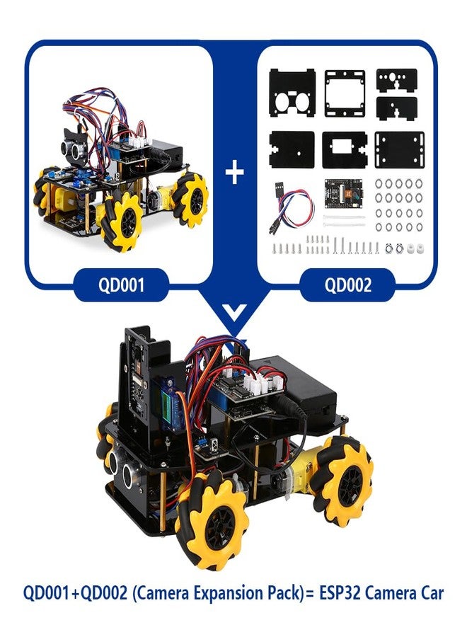 ACEBOTT 3MP Camera Expansion Pack Smart Car Starter Kit, Robotics Kit for Kids Ages 8-12 12-16, STEM Toys Coding Robot Kit for Teens & Adults(QD002) - Image 3