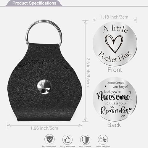 CINDYHE Pocket Hug Token keychain Gifts for Men Women Him Her Dad Mom Son Daughter Brothers Sisters Teacher Boy Girl Friends (Awesome) - Image 2