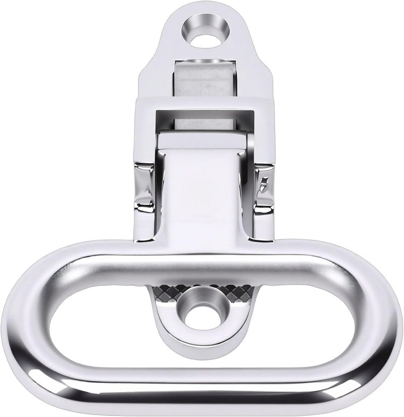 Acouto Stainless Steel Folding Step 316 Marine Grade Safety Step Fold Down Utility for RVs Boats Trailers with Non Slip Surface - Image 1