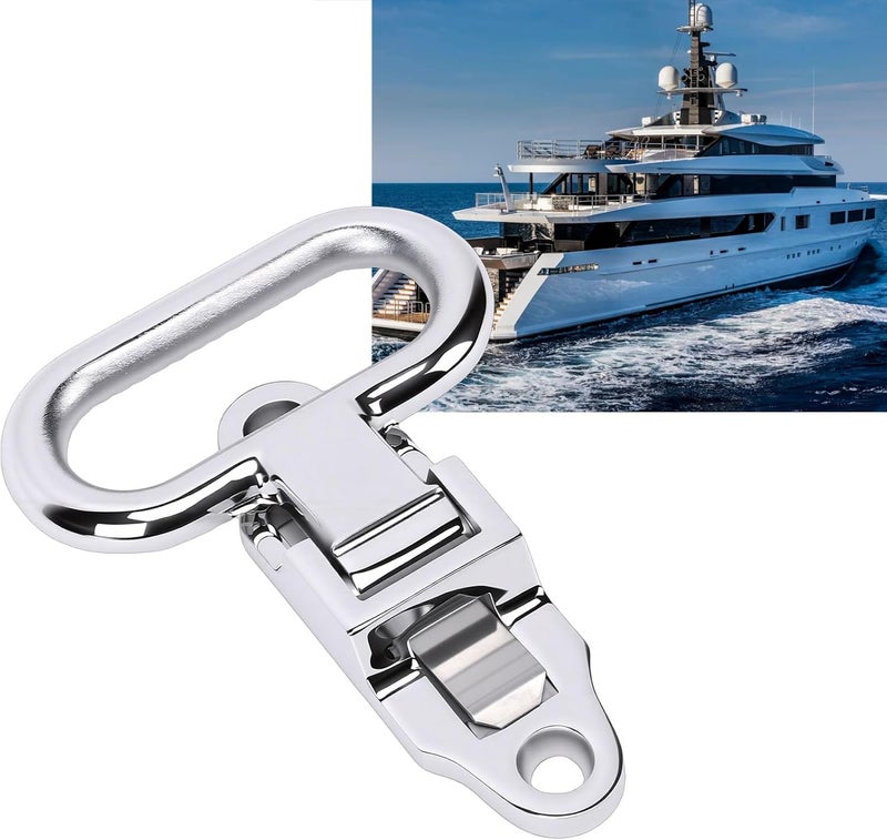 Acouto Stainless Steel Folding Step 316 Marine Grade Safety Step Fold Down Utility for RVs Boats Trailers with Non Slip Surface - Image 5