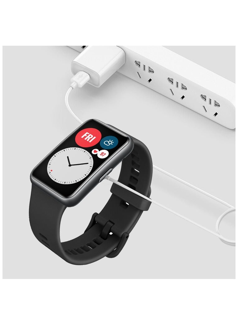 1M USB Charging Cable for Huawei Watch Fit 3/Huawei Watch Fit 2/Huawei Band 9/Huawei Band 8/Huawei Band 7/Huawei Band 6/Huawei Band 6 Pro/Honor Band 9/Honor Band 8/Honor Band 7/Honor Band 6/Honor Band 6 pro,Smart Watch Accessories Dock Charger Adapter Cable White - Image 2