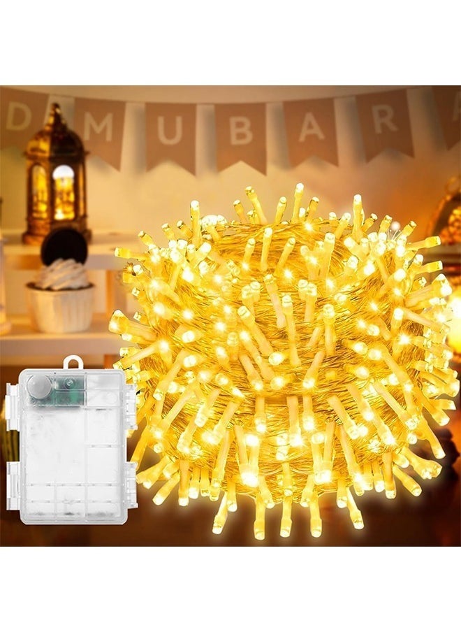 Yoawllty Decoration Lights, 8 Modes Outdoor LED Fairy Lights for Party, Bedroom, Holiday Indoor Outdoor(Warm White)  - Image 1