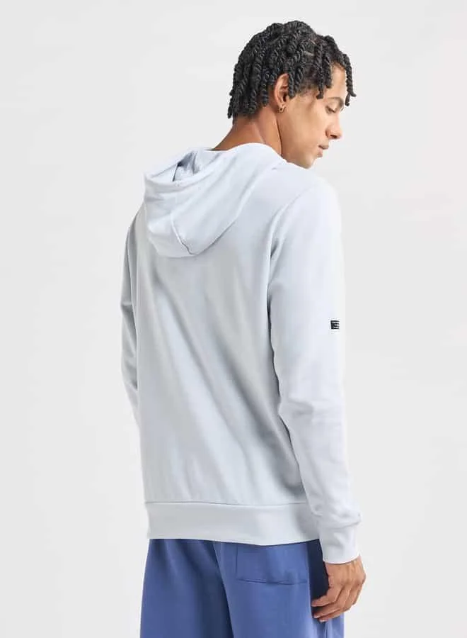 Splash FAV Printed Hooded Sweatshirt with Long Sleeves