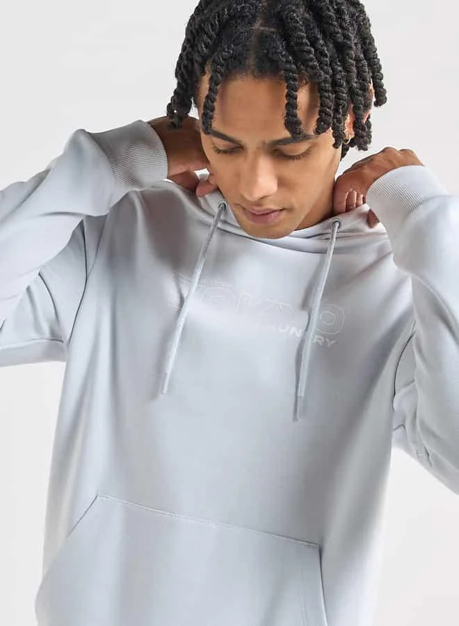 Splash FAV Printed Hooded Sweatshirt with Long Sleeves