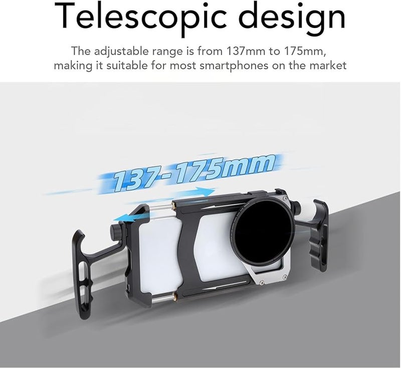 Universal Phone Cage Quick Release Video Rig Kit With Handles ND Filter For Filmmaking Vlogging - Image 3