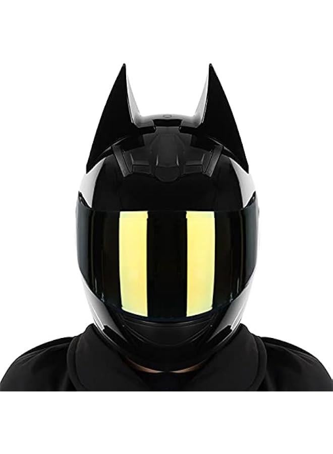 Arabest DOT/ECE Approved Batman Helmet, Electric Motorcycle Men and Women Cool Racing Motocross Full Face Helmet, Men Moto Knight Helmet Scooter Visors Modular Helmets,#1,XL  - Image 1