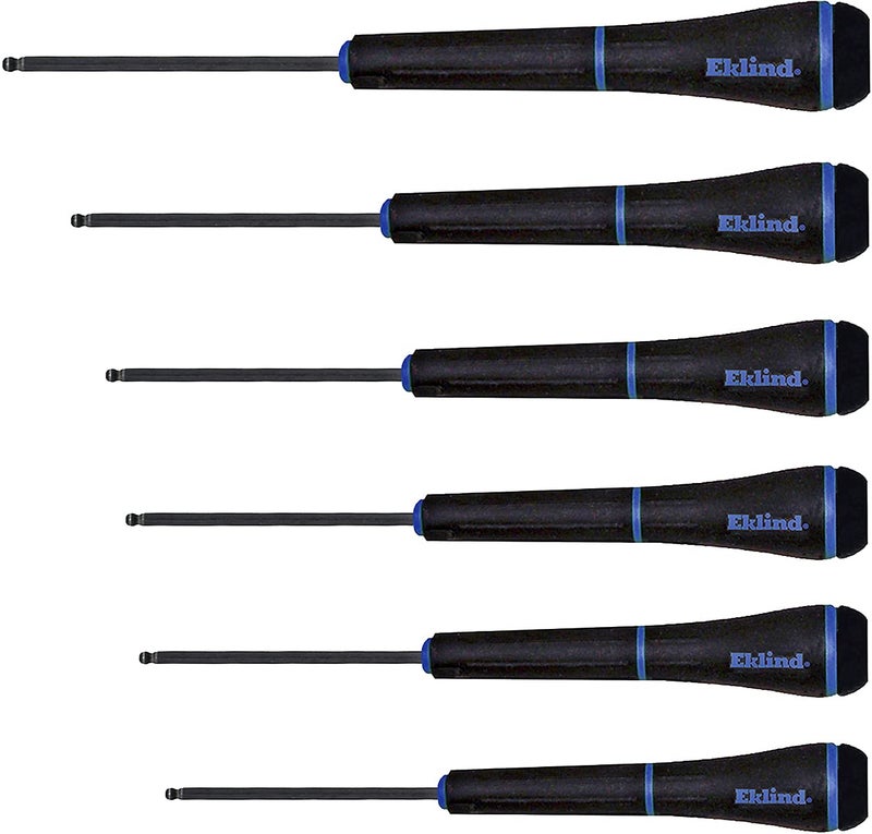 Eklind Tool EKLIND 92600 PSD Ball-Hex (allen) Precision Screwdriver - 6pc set Metric MM sizes 1.3-4 - Image 1