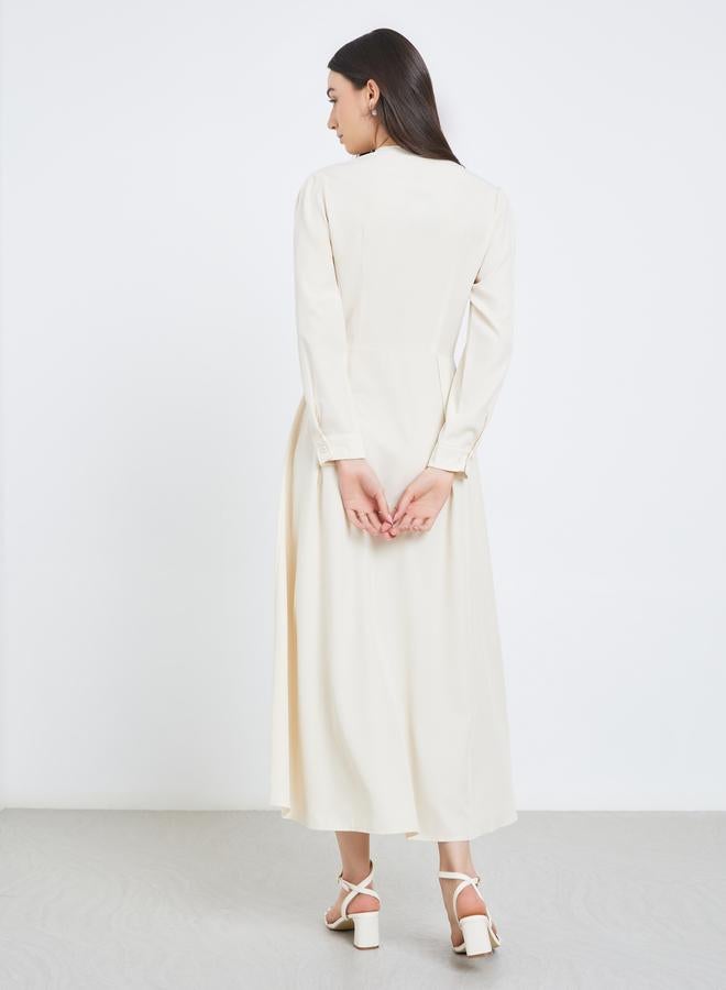 تايك تو فستان ميدي بتفاصيل كسرات - Image 5