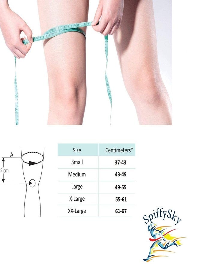 SpiffySky Knee Cap | Knee Support Brace for Knee Pain | Knee Cap Compression Support For Gym Workout, Running, Arthritis (M) - Image 5