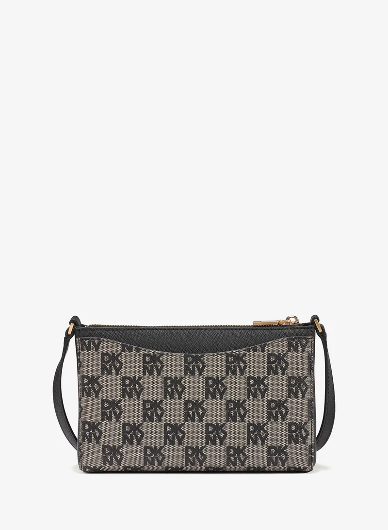 DKNY Nuri Logo Zip Through Crossbody
