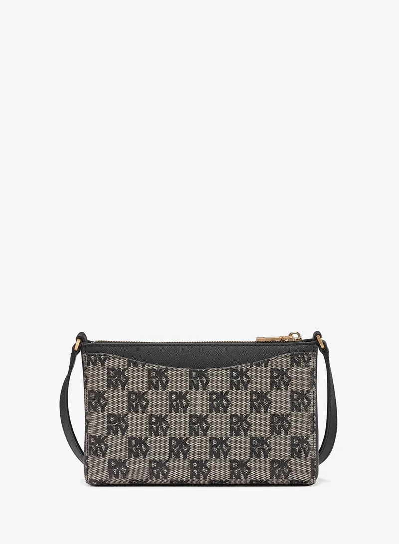 DKNY Nuri Logo Zip Through Crossbody