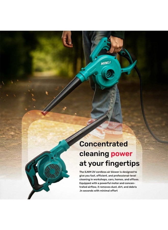 مينلى منفاخ كهربائي مينلي يعمل بالطاقة الكهربائية – منفاخ هواء عالي القدرة وموفر للطاقة مع تدفق هواء قابل للتعديل لإزالة الغبار والحطام في البيئات الخارجية والمهام الشاقة - Image 4