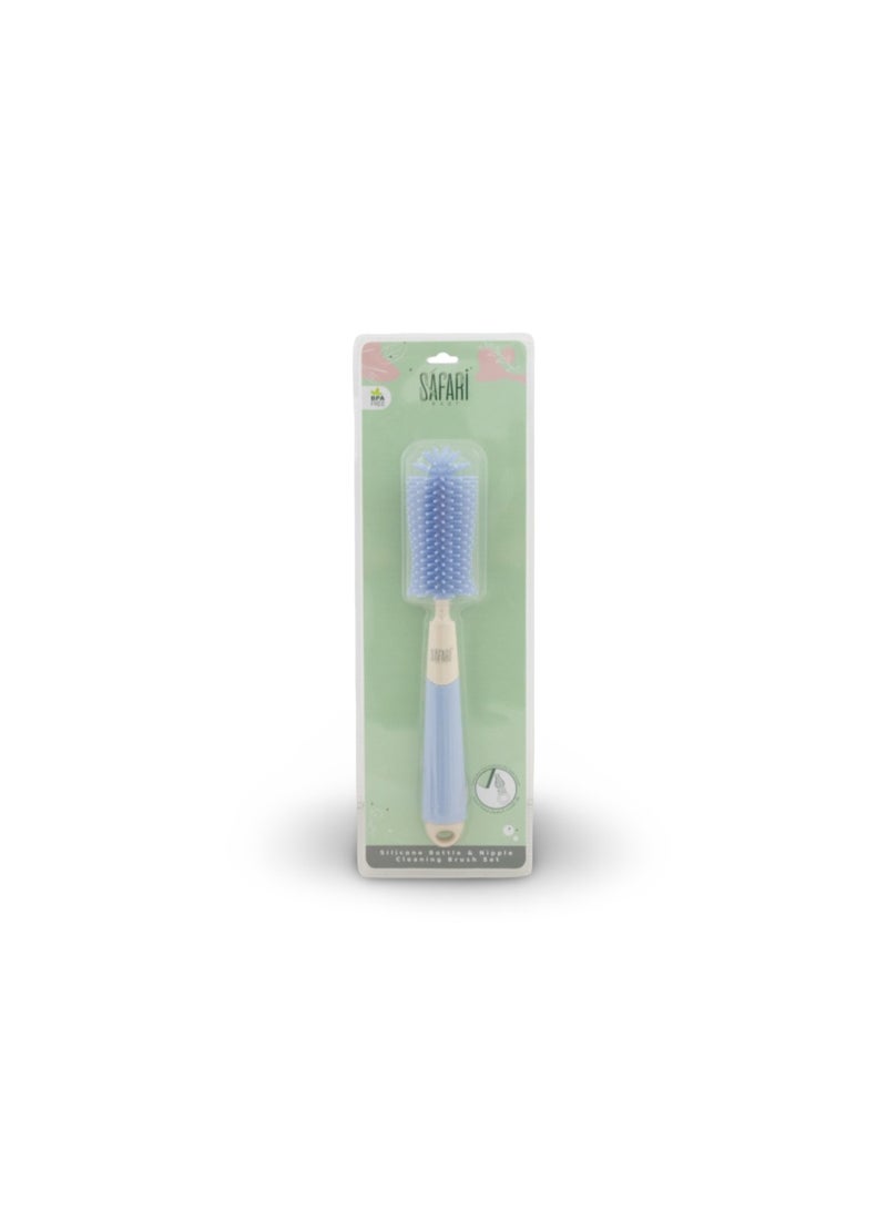 سفاري فرشاة تنظيف زجاجة الرضاعة وحلمة الأطفال من سفاري - أزرق فاتح - Image 1