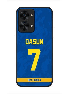 Rugged Black Edge Case for OnePlus Nord 2T, Slim fit Soft Case Flexible Rubber Edges Thin Cover - Player Name - Dasun Shanaka, Jersey Number- 7