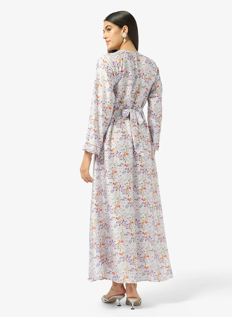 ارابيان كلوزيت Embellished Belted Jalabiya