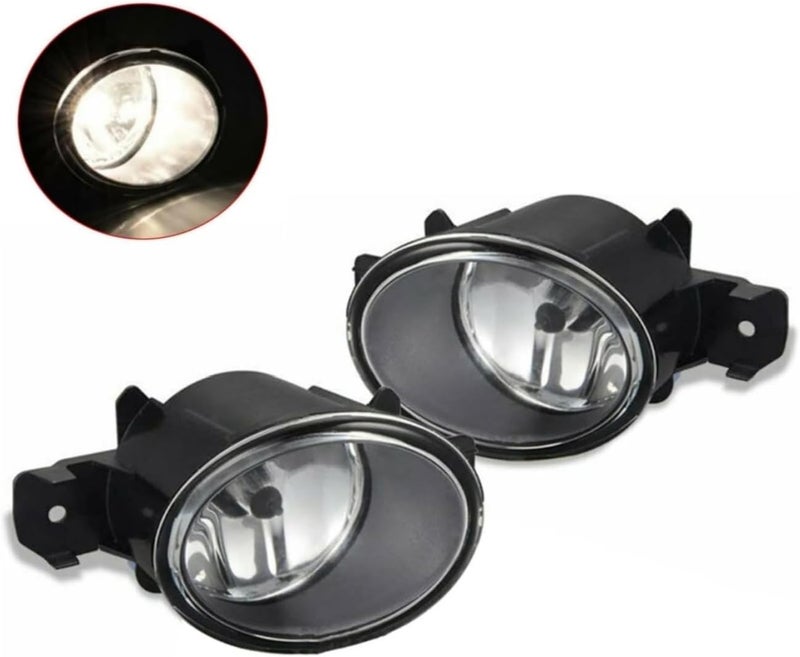 FLUKIN Fog Lights Replacement for Nissan Altima, Pathfinder, and Versa - Clear Lens with Bulbs - Image 2