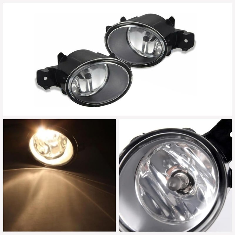 FLUKIN Fog Lights Replacement for Nissan Altima, Pathfinder, and Versa - Clear Lens with Bulbs - Image 5