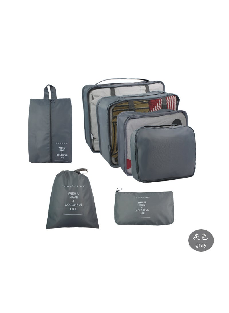 Generic Moving Storage Bag Waterproof Cotton Quilt Basket Lid Clothes Miscellaneous Items Portable Modern Simple Style Seal Shoes Grey 