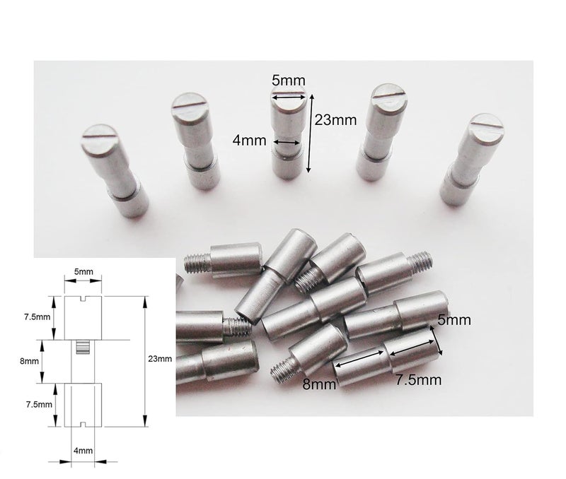 N.C HAISDA Stainless Steel Corby Bolts Fasteners EDC KnifeMakers Pivot Pin Rivets DIY Knife Handle Studs Screws Pack of 10 5mm - Image 2