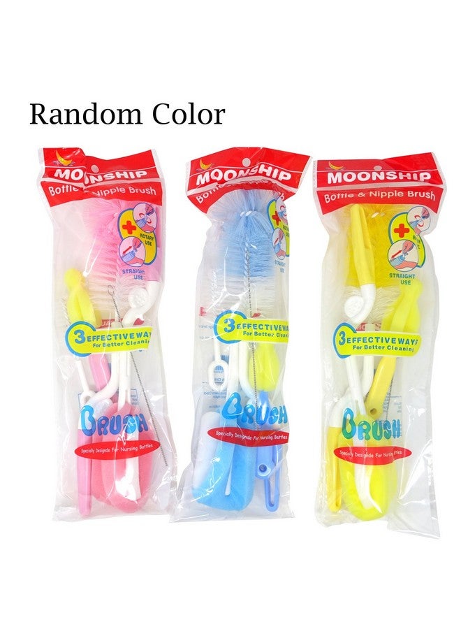 Honbay Bottle Brush Cleaner Kit with Teat Cleaner and Straw Brushes 360 Degree Rotating 5 PCS Within One Set Comes in Different Size selections - Random Color - Image 3