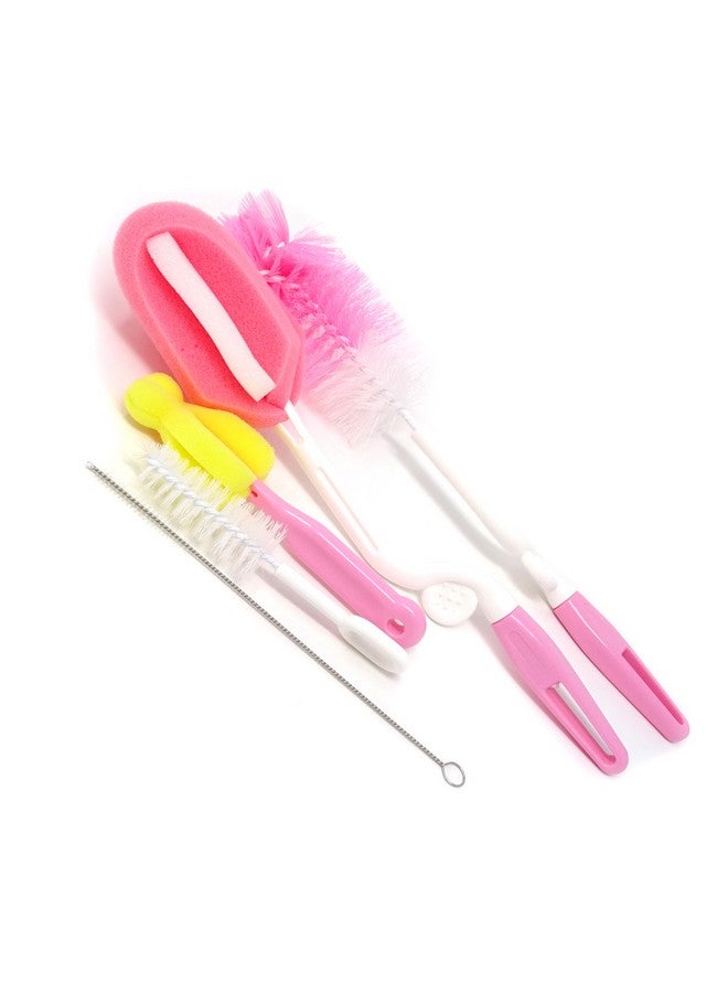 Honbay Bottle Brush Cleaner Kit with Teat Cleaner and Straw Brushes 360 Degree Rotating 5 PCS Within One Set Comes in Different Size selections - Random Color - Image 2