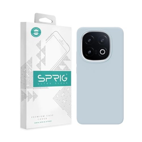 SPRIG Compatible with iQOO 13 5G Premium SilkTone Back Cover Drop Tested Shock Proof Mobile Case for Men, Women, Boys and Girls with Camera Protection (Pastel Light Blue) - Image 1