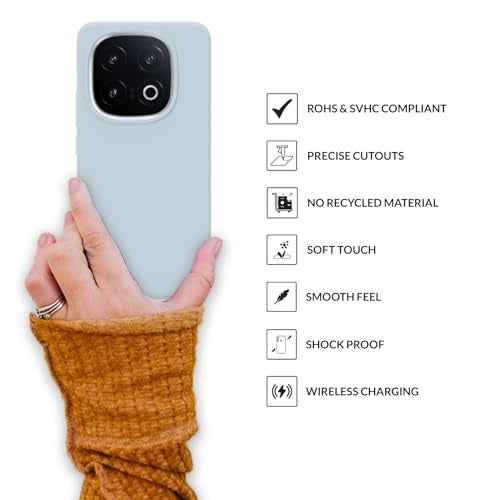 SPRIG Compatible with iQOO 13 5G Premium SilkTone Back Cover Drop Tested Shock Proof Mobile Case for Men, Women, Boys and Girls with Camera Protection (Pastel Light Blue) - Image 4