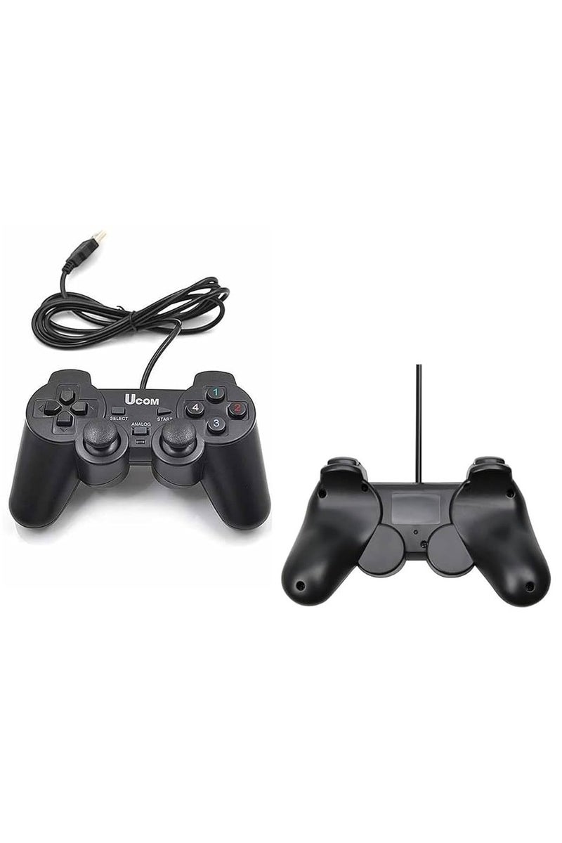 يوكوم USB Gamepad / Wired Controller للكمبيوتر الشخصي مع وحدة تحكم مزدوجة لأجهزة الكمبيوتر المحرك المحرك ومفتاح التناظرية المزدوج و 1.8 متر متوافق (Win9x / 2000 / XP / Vista) - Image 3