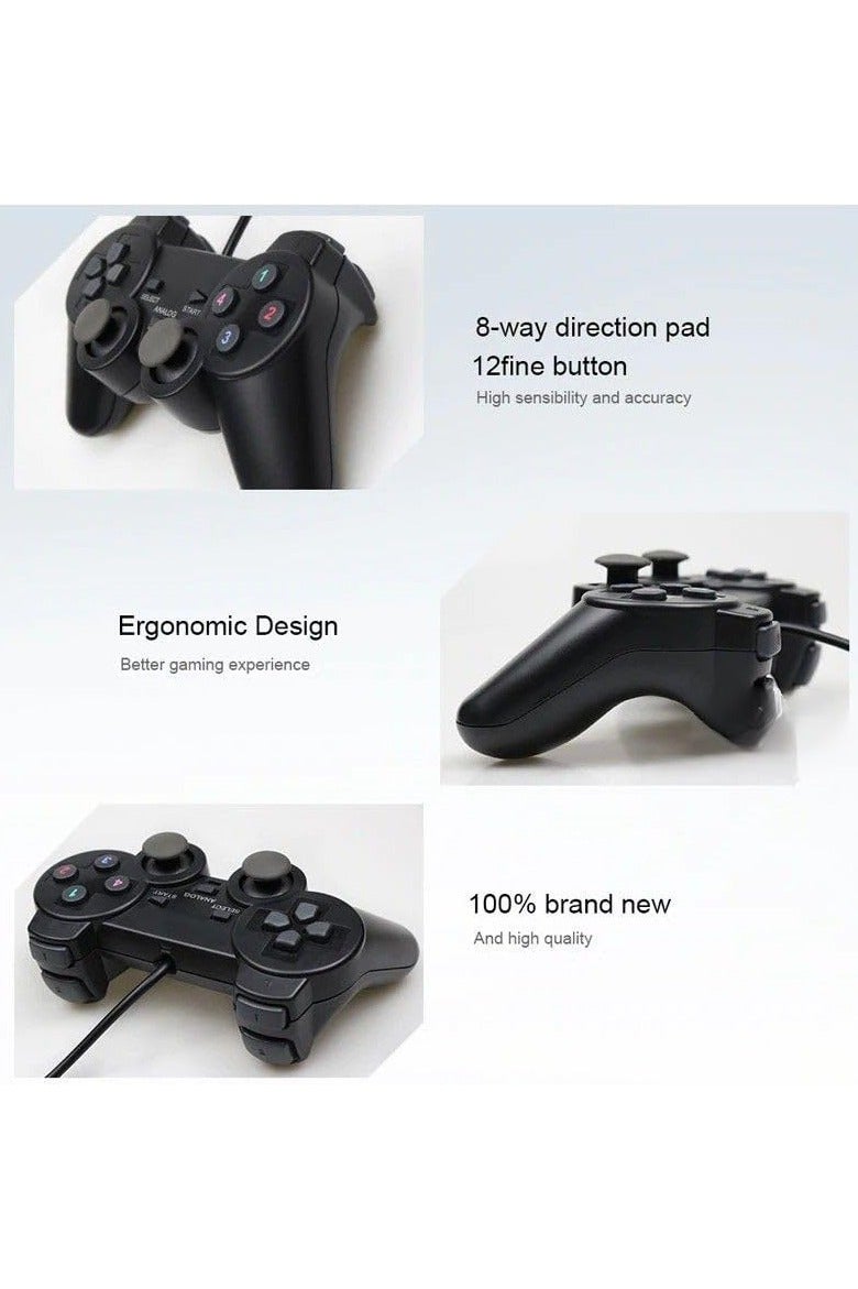 يوكوم USB Gamepad / Wired Controller للكمبيوتر الشخصي مع وحدة تحكم مزدوجة لأجهزة الكمبيوتر المحرك المحرك ومفتاح التناظرية المزدوج و 1.8 متر متوافق (Win9x / 2000 / XP / Vista) - Image 4