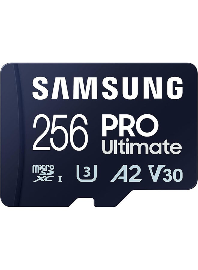 Samsung PRO Ultimate microSD Card + SD Adapter, 256 GB, for Smartphones, Drone and Action Cam, UHS-I U3, 200 MB/s Read, 130 MB/s Write, ‎ MB-MY256SA/WW - Image 1