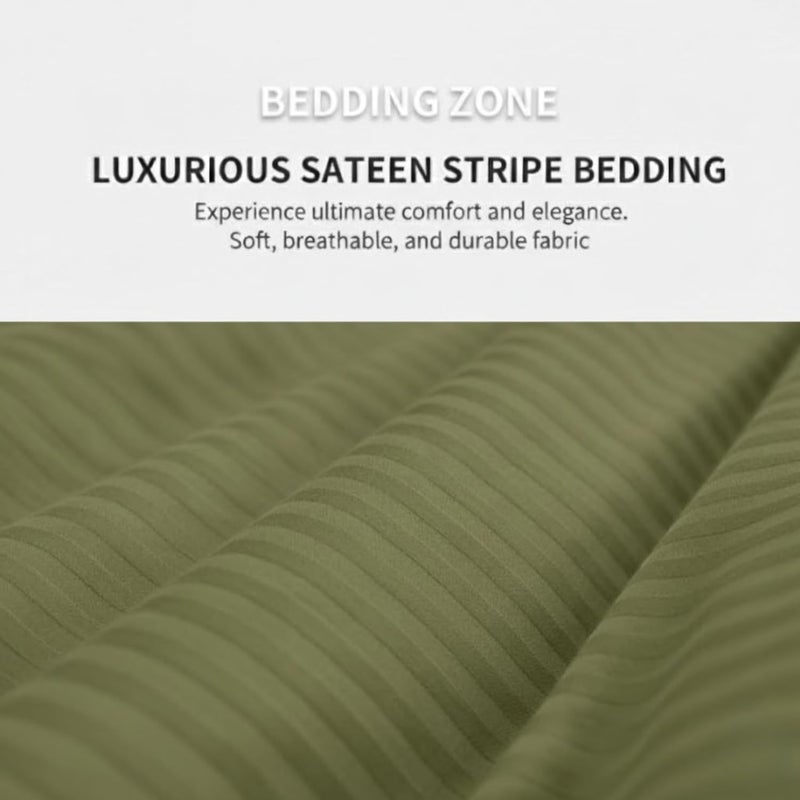 Bedding Zone King Bed Sheet Set - Olive - Image 4