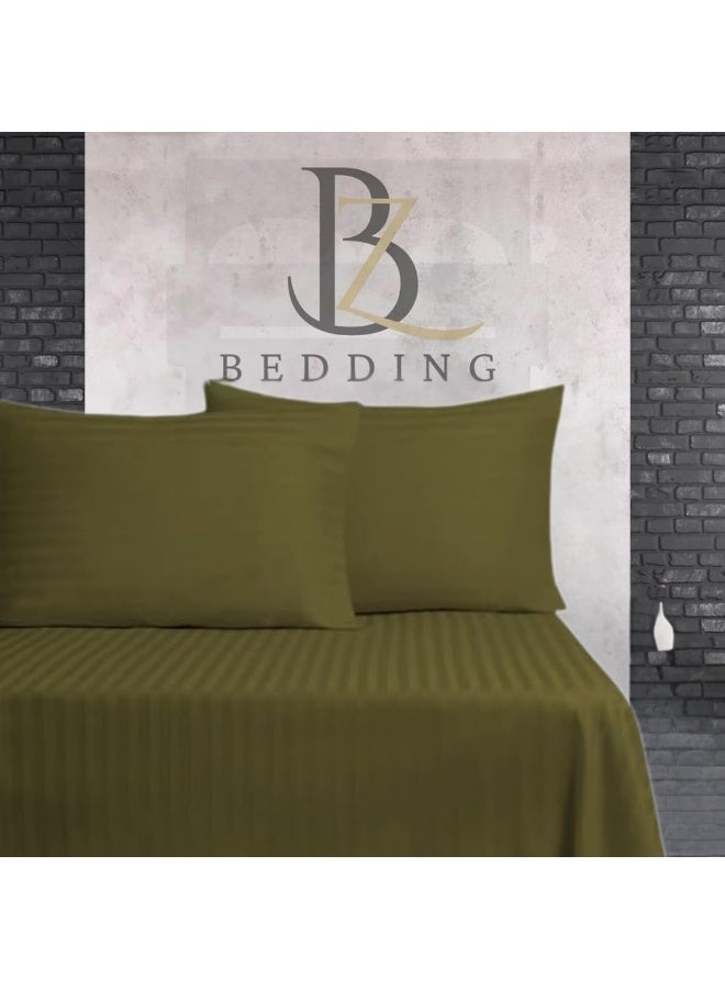 Bedding Zone King Bed Sheet Set - Olive - Image 1