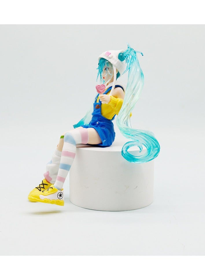 general Hatsune Miku figurine exquisitely recreates the character perfect as a room or desktop decoration and can be used as a gift - Image 2