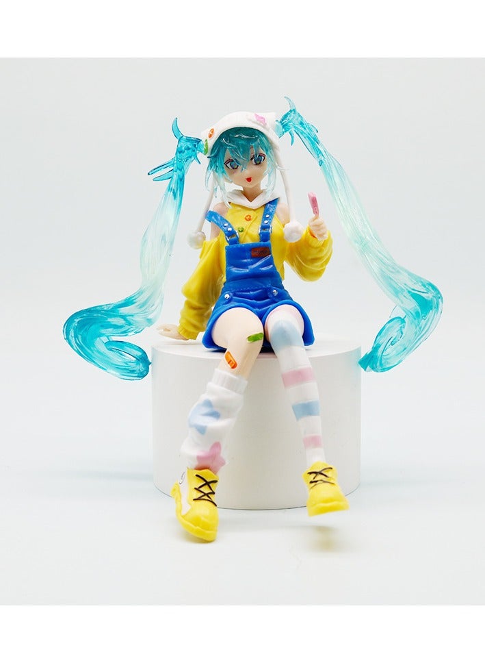 general Hatsune Miku figurine exquisitely recreates the character perfect as a room or desktop decoration and can be used as a gift - Image 1