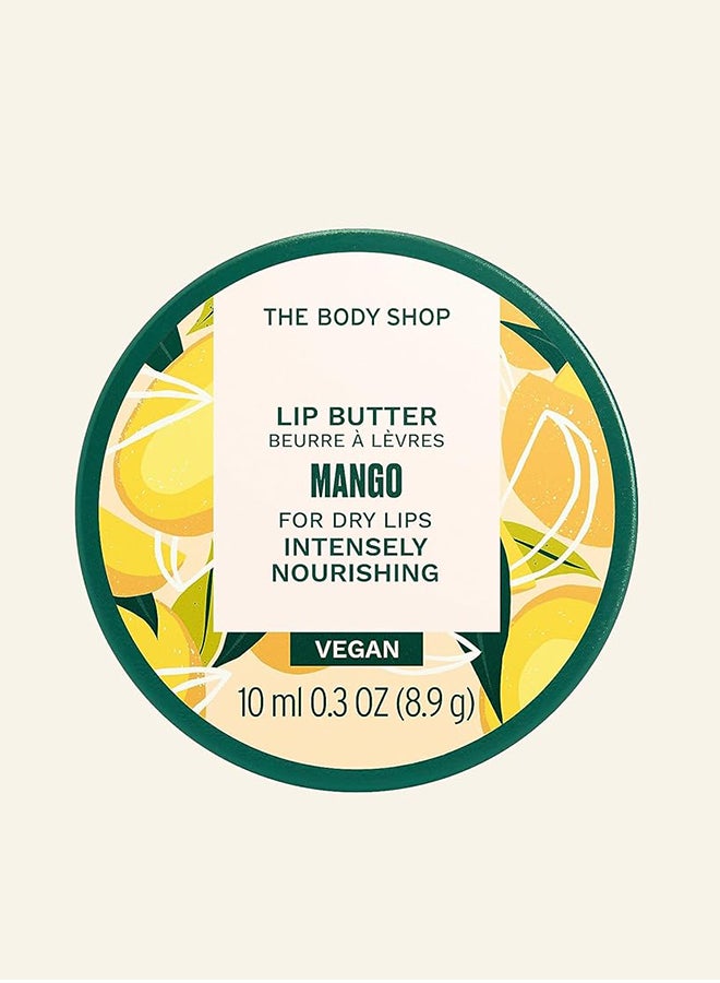 THE BODY SHOP Mango Lip Butter – Moisturising Lip Balm for Dry Lips, With Shea Butter & Mango Seed Oil, Nourishes, Softens & Protects, Light Natural Sheen, 95% Natural Ingredients,10ml - Image 2