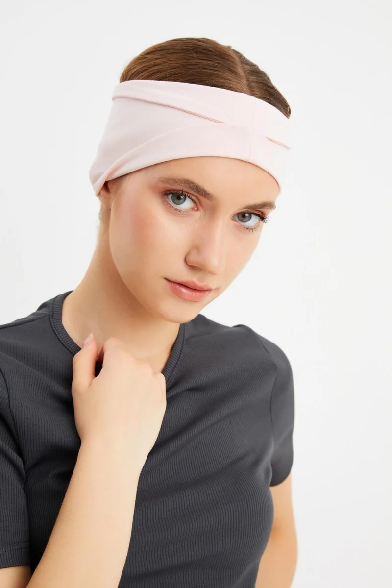 Butikgiz Powder Women's Double Sided Use Alternative, Cotton Combed, Non-Slip, Lightweight, Sports Hair Band Bandana