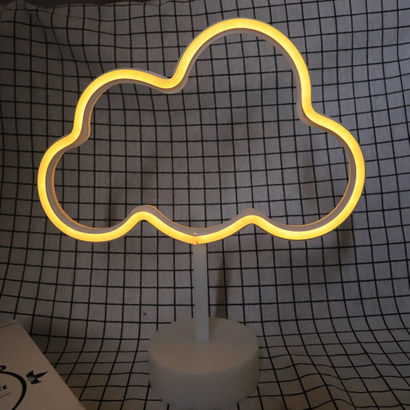 Cute Design Night Light Beside Lamp 3 * AA Cell Operated USB Powered Portable for Home Decoration Deco Birthday Present Gift - Image 1