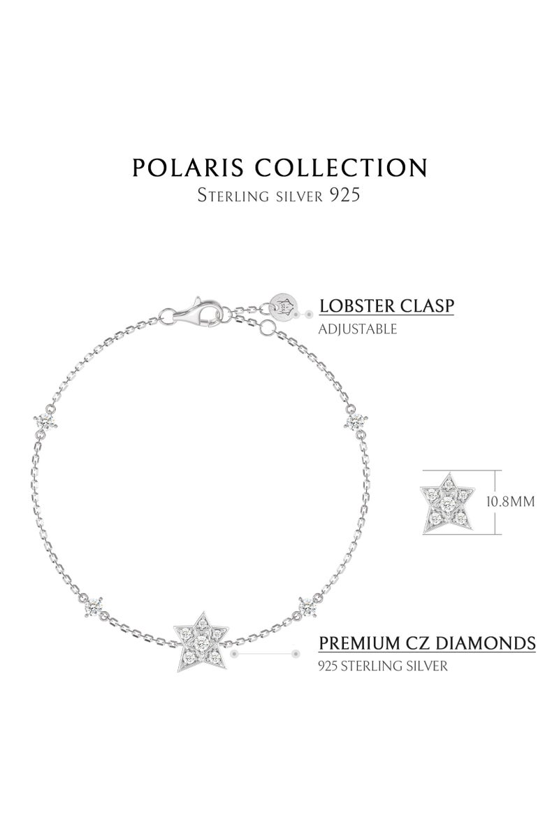 أونال سوار نسائي بسحر نجم الشمال – مرصع بألماس الزركون ومصنوع من فضة استرلينية 925 – هدية مثالية للزوجة أو الحبيبة أو الأم - Image 4