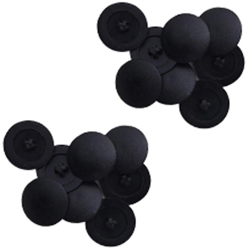Rddconkit 500 Pcs Plastic Screw Caps Plastic,Flat Cross Screw Lids Furniture Fittings for Wood Screws Wall Cabinets Desk Screws (Black) - Image 1
