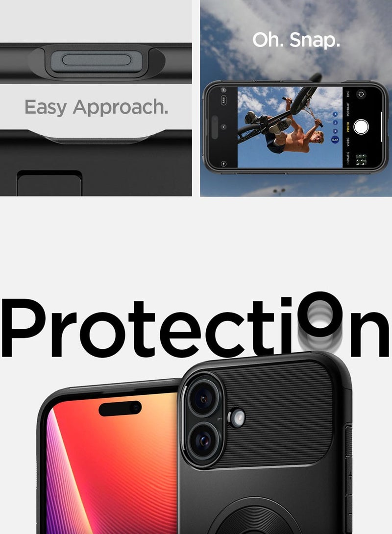 Spigen Slim Armor Magfit for iPhone 16 Case Cover MagSafe with Kickstand (2024) - Black - Image 5