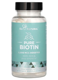 Eu Natural Pure Biotin 5000 mcg 120 Vegetarian Capsules 