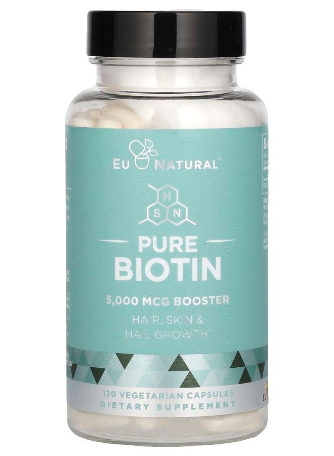 Pure Biotin 5000 mcg 120 Vegetarian Capsules