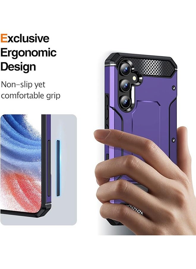 Generic - For Samsung Galaxy A54 Case,Anti-Fall Drop Protection，Hybrid Heavy Duty Protection Shockproof Defender with Invisible Kickstand Armor Case for Samsung Galaxy A54,Purple - Image 1