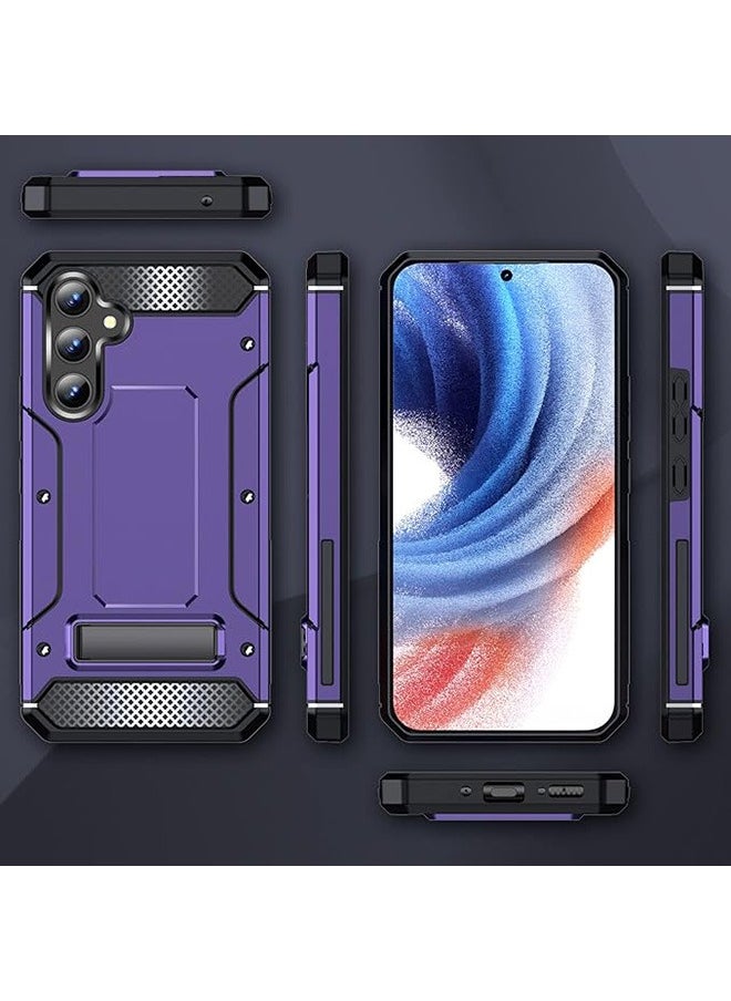 Generic - For Samsung Galaxy A54 Case,Anti-Fall Drop Protection，Hybrid Heavy Duty Protection Shockproof Defender with Invisible Kickstand Armor Case for Samsung Galaxy A54,Purple - Image 1