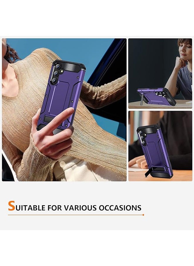 Generic - For Samsung Galaxy A54 Case,Anti-Fall Drop Protection，Hybrid Heavy Duty Protection Shockproof Defender with Invisible Kickstand Armor Case for Samsung Galaxy A54,Purple - Image 1